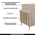 Kit 2 Poltronas Decorativas Base Em Aço Carbono Cassano Linho