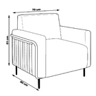 Kit 2 Poltronas Decorativas Base Em Aço Carbono Cassano Linho