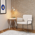 Kit 2 Poltronas Decorativas Base Em Aço Preto Barry Linho Beg