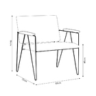 Kit 2 Poltronas Decorativas Base Em Aço Preto Eslovenia Linho