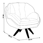 Kit 2 Poltronas Decorativas Base Em Madeira Giratória Giroud