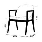 Kit 2 Poltronas Decorativas Base Em Madeira Tauari Mochi Linh