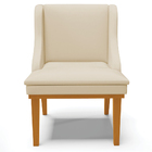 Kit 2 Poltronas Decorativas Base Fixa De Madeira Firenze Pu B