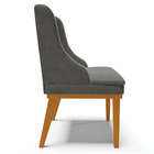 Kit 2 Poltronas Decorativas Base Fixa De Madeira Firenze Sued