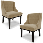 Kit 2 Poltronas Decorativas Base Fixa De Madeira Firenze Sued