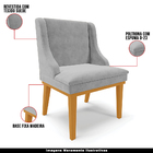 Kit 2 Poltronas Decorativas Base Fixa De Madeira Firenze Sued