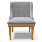 Kit 2 Poltronas Decorativas Base Fixa De Madeira Firenze Sued