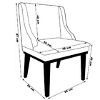 Kit 2 Poltronas Decorativas Base Fixa De Madeira Firenze Sued