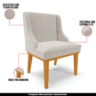 Kit 2 Poltronas Decorativas Base Fixa De Madeira Firenze Velu