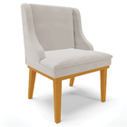 Kit 2 Poltronas Decorativas Base Fixa De Madeira Firenze Velu