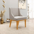 Kit 2 Poltronas Decorativas Base Fixa De Madeira Firenze Velu