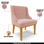 Kit 2 Poltronas Decorativas Base Fixa De Madeira Firenze Velu