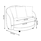 Kit 2 Poltronas Decorativas Base Fixa Galáxia Com Almofadas B