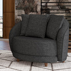 Kit 2 Poltronas Decorativas Base Fixa Galáxia Com Almofadas L