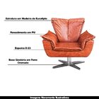 Kit 2 Poltronas Decorativas Base Giratória Cromada Charger Pu