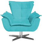 Kit 2 Poltronas Decorativas Base Giratória Cromada Charger Su