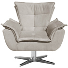 Kit 2 Poltronas Decorativas Base Giratória Cromada Charger Su