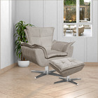 Kit 2 Poltronas Decorativas Base Giratória Cromada Charger Su