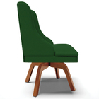 Kit 2 Poltronas Decorativas Base Giratória De Madeira Firenze