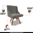 Kit 2 Poltronas Decorativas Base Giratória De Madeira Firenze