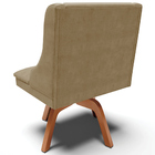 Kit 2 Poltronas Decorativas Base Giratória De Madeira Firenze