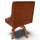 Kit 2 Poltronas Decorativas Base Giratória De Madeira Firenze