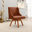 Kit 2 Poltronas Decorativas Base Giratória De Madeira Firenze