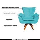 Kit 2 Poltronas Decorativas Base Giratória Em Madeira Charger