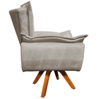 Kit 2 Poltronas Decorativas Base Giratória Em Madeira Charger