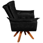 Kit 2 Poltronas Decorativas Base Giratória Em Madeira Charger