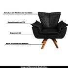 Kit 2 Poltronas Decorativas Base Giratória Em Madeira Charger