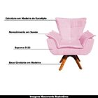 Kit 2 Poltronas Decorativas Base Giratória Em Madeira Charger