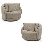 Kit 2 Poltronas Decorativas Base Giratória Galáxia Com Almofa