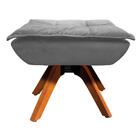 Kit 2 Poltronas Decorativas Base Giratória Giromad Com Puff O