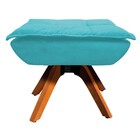 Kit 2 Poltronas Decorativas Base Giratória Giromad Com Puff O