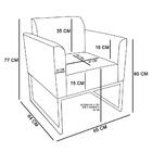 Kit 2 Poltronas Decorativas Base Industrial Dourada Maressa A