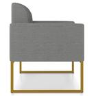 Kit 2 Poltronas Decorativas Base Industrial Dourada Maressa A