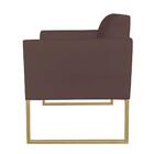 Kit 2 Poltronas Decorativas Base Industrial Dourada Maressa S