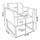 Kit 2 Poltronas Decorativas Base Industrial Preto Maressa S12