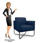 Kit 2 Poltronas Decorativas Base Industrial X Preta Maressa S