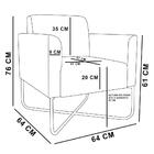 Kit 2 Poltronas Decorativas Base Industrial X Preta Maressa S