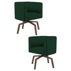 Kit 2 Poltronas Decorativas Base Ka Madeira Betina B-303 Velu