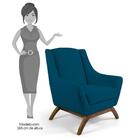 Kit 2 Poltronas Decorativas Base Manu Madeira Juliet B-170 Ve