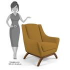 Kit 2 Poltronas Decorativas Base Manu Madeira Juliet B-260 Ve