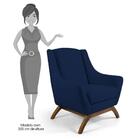 Kit 2 Poltronas Decorativas Base Manu Madeira Juliet B-304 Ve