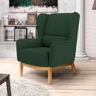 Kit 2 Poltronas Decorativas Base Manu Madeira Milena C-117 Li