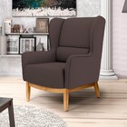 Kit 2 Poltronas Decorativas Base Manu Madeira Milena Veludo C