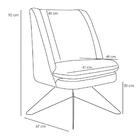 Kit 2 Poltronas Decorativas Base Orby Pérsia B-278 Suede Mars