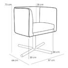 Kit 2 Poltronas Decorativas Base Xis Madeira Betina B-170 Vel