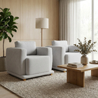 Kit 2 Poltronas Decorativas Bridge Clássica Bouclé Premium De